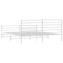 Metal bed frame with headboard and footboard white 183x213 cm by vidaXL, Beds and slatted bases - Ref: Foro24-352391, Price: ...