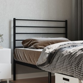 Black metal headboard 100 cm by vidaXL, Headboards and footboards - Ref: Foro24-352348, Price: 21,99 €, Discount: %