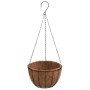 Hanging pots 4 pcs black steel coconut coating Ø40x63cm by vidaXL, Saucers and buckets for pots - Ref: Foro24-319359, Price: ...