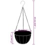 Hanging pots 4 pcs black steel coconut coating Ø40x63cm by vidaXL, Saucers and buckets for pots - Ref: Foro24-319359, Price: ...