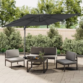 Anthrazitgrauer Doppeldach-Hängeschirm 300x300 cm von vidaXL, Sonnenschirme - Ref: Foro24-319947, Preis: 235,99 €, Rabatt: %