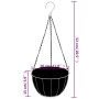 Hanging planters 4 units, black zero coconut lining Ø30x52cm by vidaXL, Saucers and buckets for pots - Ref: Foro24-319357, Pr...