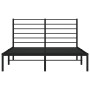 Estructura de cama con cabecero metal negro 140x200 cm de vidaXL, Camas y somieres - Ref: Foro24-352320, Precio: 97,99 €, Des...