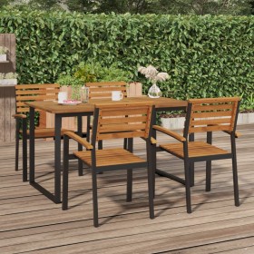 Garden table with U legs solid acacia wood 148x80x75 cm by vidaXL, Garden tables - Ref: Foro24-319511, Price: 197,99 €, Disco...