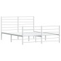 Metal bed frame with headboard and white footboard 120x200 cm by vidaXL, Beds and slatted bases - Ref: Foro24-352384, Price: ...