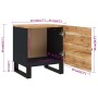 Mesita de noche de madera maciza de acacia 40x33x46 cm de vidaXL, Mesitas de noche - Ref: Foro24-345210, Precio: 46,90 €, Des...