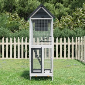 Gray pine solid wood birdhouse 60x58.5x160 cm by vidaXL, Feet and bird cages - Ref: Foro24-172256, Price: 131,99 €, Discount: %