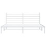 Estructura de cama de metal con cabecero blanco 180x200 cm de vidaXL, Camas y somieres - Ref: Foro24-352372, Precio: 115,66 €...