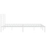 Estructura de cama de metal con cabecero blanco 180x200 cm de vidaXL, Camas y somieres - Ref: Foro24-352372, Precio: 115,66 €...