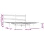 Estructura de cama de metal con cabecero blanco 180x200 cm de vidaXL, Camas y somieres - Ref: Foro24-352372, Precio: 115,66 €...