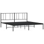 Estructura de cama con cabecero metal negro 200x200 cm de vidaXL, Camas y somieres - Ref: Foro24-352487, Precio: 120,20 €, De...