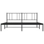 Estructura de cama con cabecero metal negro 200x200 cm de vidaXL, Camas y somieres - Ref: Foro24-352487, Precio: 120,20 €, De...