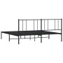 Estructura de cama con cabecero metal negro 200x200 cm de vidaXL, Camas y somieres - Ref: Foro24-352487, Precio: 120,20 €, De...