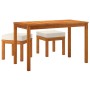 Set de comedor para jardín 3 piezas con cojines madera acacia de vidaXL, Conjuntos de jardín - Ref: Foro24-319721, Precio: 15...