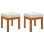 Set de comedor para jardín 3 piezas con cojines madera acacia de vidaXL, Conjuntos de jardín - Ref: Foro24-319721, Precio: 15...