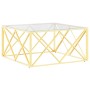 Mesa de centro acero inoxidable y vidrio 80x80x40 cm de vidaXL, Mesas de centro - Ref: Foro24-349970, Precio: 177,64 €, Descu...