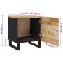 Mesita de noche de madera maciza de mango 40x33x46 cm de vidaXL, Mesitas de noche - Ref: Foro24-345208, Precio: 70,86 €, Desc...