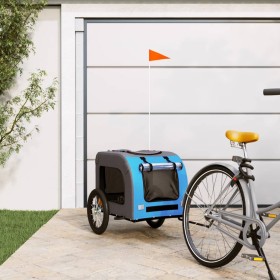 Pet Bicycle Trailer Iron Oxford Cloth Blue Gray by vidaXL, pet strollers - Ref: Foro24-93834, Price: 153,99 €, Discount: %