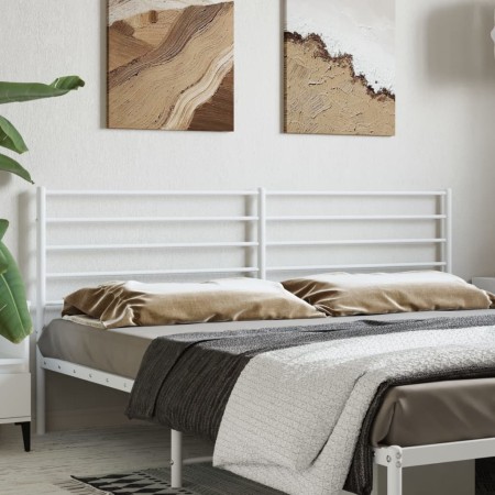 Cabecero de metal blanco 200 cm de vidaXL, Cabeceros y pies de cama - Ref: Foro24-352406, Precio: 36,99 €, Descuento: %