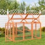 Solid brown pine wood corral 141x94x104 cm by vidaXL, Cages and habitats for small animals - Ref: Foro24-172302, Price: 163,4...