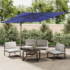 Sombrilla colgante con poste de aluminio azul celeste 400x300cm de vidaXL, Sombrillas - Ref: Foro24-319922, Precio: 215,99 €,...