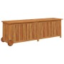 Caja de almacenaje jardín con ruedas madera acacia 150x50x58 cm de vidaXL, Cajas de almacenaje para exteriores - Ref: Foro24-...