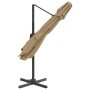 Hanging double-roof taupe gray umbrella 300x300 cm by vidaXL, Umbrellas - Ref: Foro24-319949, Price: 249,44 €, Discount: %