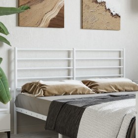 White metal headboard 140 cm by vidaXL, Headboards and footboards - Ref: Foro24-352401, Price: 29,34 €, Discount: %