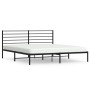 Estructura de cama con cabecero metal negro 200x200 cm de vidaXL, Camas y somieres - Ref: Foro24-352326, Precio: 121,99 €, De...