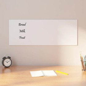 Magnetic white tempered glass wall board 80x30 cm by vidaXL, White boards - Ref: Foro24-347950, Price: 28,11 €, Discount: %