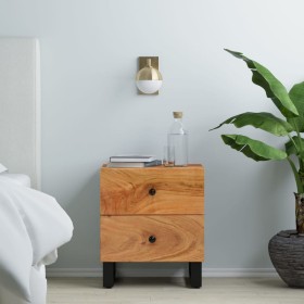 Solid acacia wood bedside table 40x33x46 cm by vidaXL, Nightstands - Ref: Foro24-345216, Price: 88,99 €, Discount: %