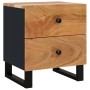 Mesita de noche de madera maciza de acacia 40x33x46 cm de vidaXL, Mesitas de noche - Ref: Foro24-345216, Precio: 89,39 €, Des...