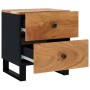 Mesita de noche de madera maciza de acacia 40x33x46 cm de vidaXL, Mesitas de noche - Ref: Foro24-345216, Precio: 89,39 €, Des...