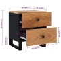 Mesita de noche de madera maciza de acacia 40x33x46 cm de vidaXL, Mesitas de noche - Ref: Foro24-345216, Precio: 89,39 €, Des...