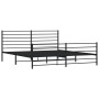 Black metal headboard and footboard bed frame 183x213cm by vidaXL, Beds and slatted bases - Ref: Foro24-352342, Price: 121,99...