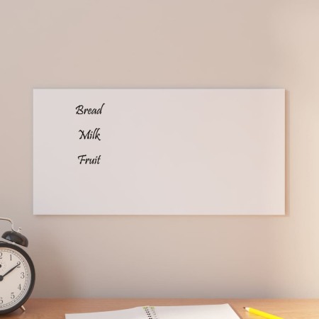 Magnetic white tempered glass wall board 40x20 cm by vidaXL, White boards - Ref: Foro24-347952, Price: 17,85 €, Discount: %