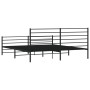 Black metal headboard and footboard bed frame 183x213cm by vidaXL, Beds and slatted bases - Ref: Foro24-352342, Price: 121,99...