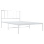 Estructura de cama de metal con cabecero blanco 90x200 cm de vidaXL, Camas y somieres - Ref: Foro24-352522, Precio: 61,42 €, ...