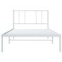 Estructura de cama de metal con cabecero blanco 90x200 cm de vidaXL, Camas y somieres - Ref: Foro24-352522, Precio: 61,42 €, ...