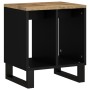 Mesa auxiliar madera maciza mango y tecnológica 40x31x46 cm de vidaXL, Mesitas de noche - Ref: Foro24-350644, Precio: 49,48 €...