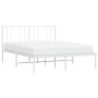 White metal bed frame with headboard 160x200 cm by vidaXL, Beds and slatted bases - Ref: Foro24-352532, Price: 98,99 €, Disco...