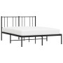 Bed frame with black metal headboard 135x190 cm by vidaXL, Beds and slatted bases - Ref: Foro24-352479, Price: 104,99 €, Disc...