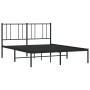 Bed frame with black metal headboard 120x190 cm by vidaXL, Beds and slatted bases - Ref: Foro24-352477, Price: 87,23 €, Disco...