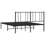 Bed frame with black metal headboard 120x190 cm by vidaXL, Beds and slatted bases - Ref: Foro24-352477, Price: 87,23 €, Disco...