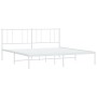 Metal bed frame with white headboard 183x213 cm by vidaXL, Beds and slatted bases - Ref: Foro24-352534, Price: 84,89 €, Disco...