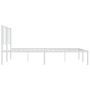 Metal bed frame with white headboard 183x213 cm by vidaXL, Beds and slatted bases - Ref: Foro24-352534, Price: 84,89 €, Disco...