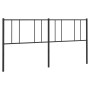 Black metal headboard 200 cm by vidaXL, Headboards and footboards - Ref: Foro24-352518, Price: 32,99 €, Discount: %