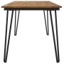 Garden table with U legs solid acacia wood 148x80x75 cm by vidaXL, Garden tables - Ref: Foro24-319519, Price: 207,62 €, Disco...