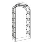 Black steel garden arch 116x45x240 cm by vidaXL, Pergolas, arches and garden trellises - Ref: Foro24-319350, Price: 134,61 €,...