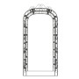 Black steel garden arch 116x45x240 cm by vidaXL, Pergolas, arches and garden trellises - Ref: Foro24-319350, Price: 134,61 €,...